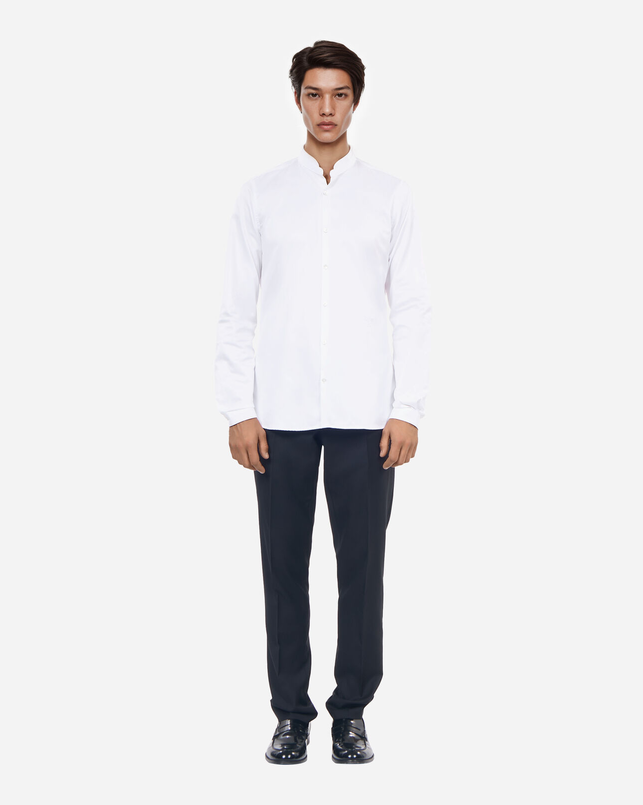 The Kooples MEN WHITE white shirt with officer collar