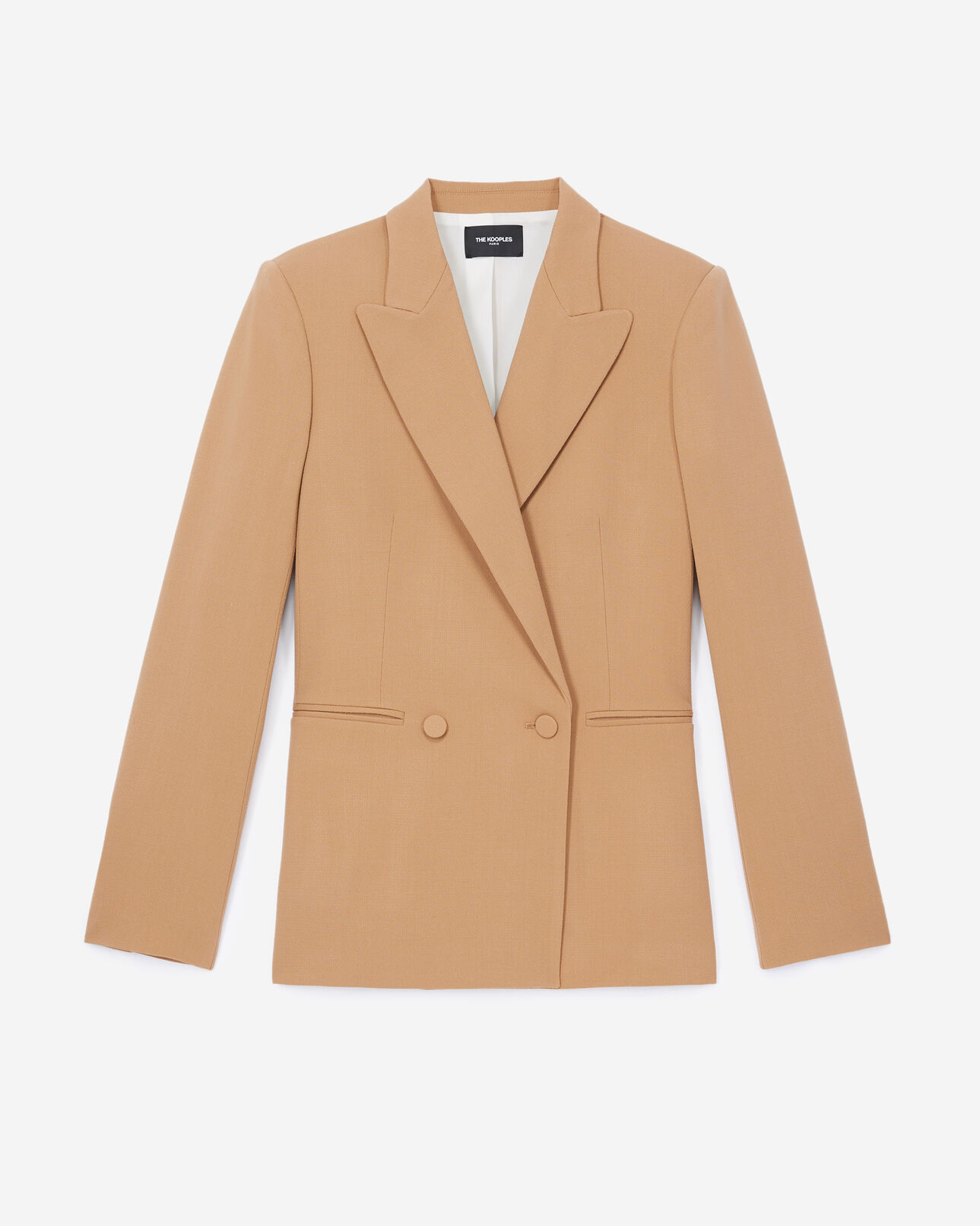 The Kooples FEMME CAMEL veste laine camel coupe croisée