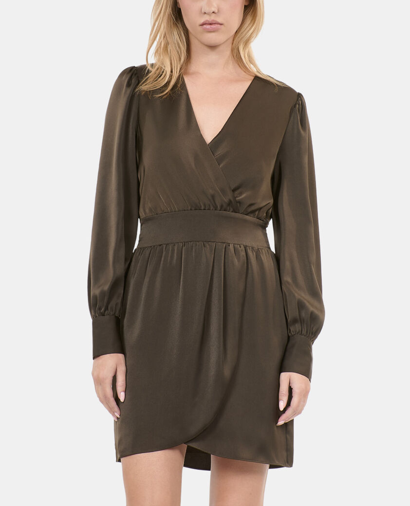 The Kooples WOMEN KAKI short khaki dress