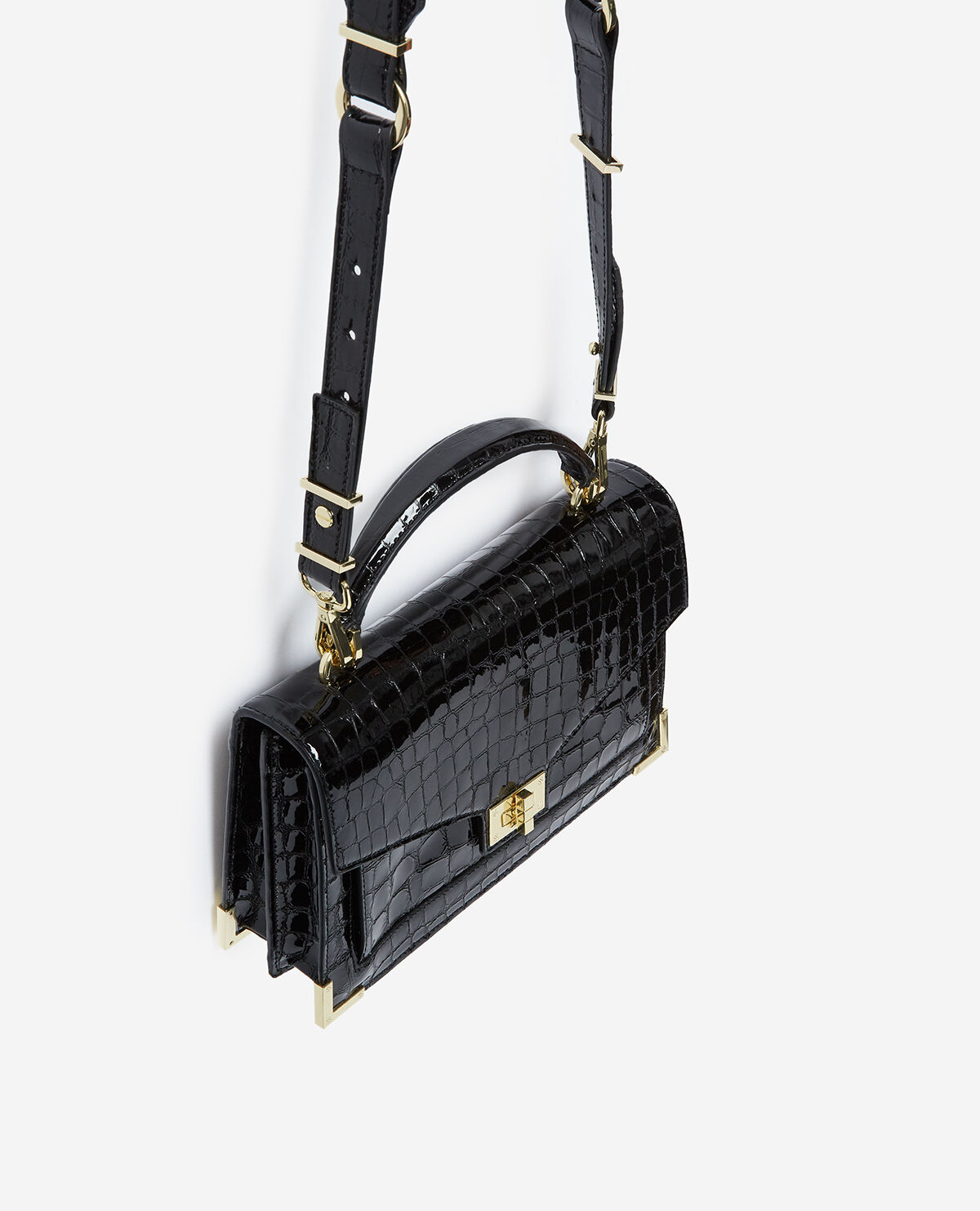 Sac the kooples noir croco sales