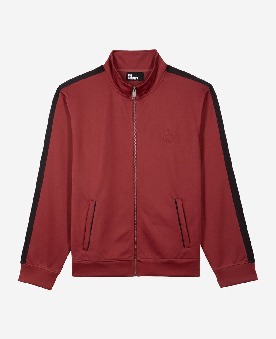 The Kooples MEN BURGUNDY burgundy zip-up sweatshirt