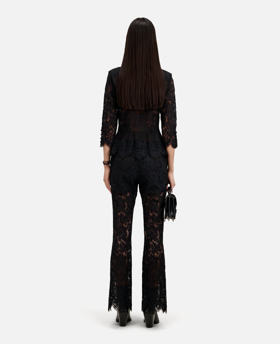 The Kooples F BLACK black lace trousers
