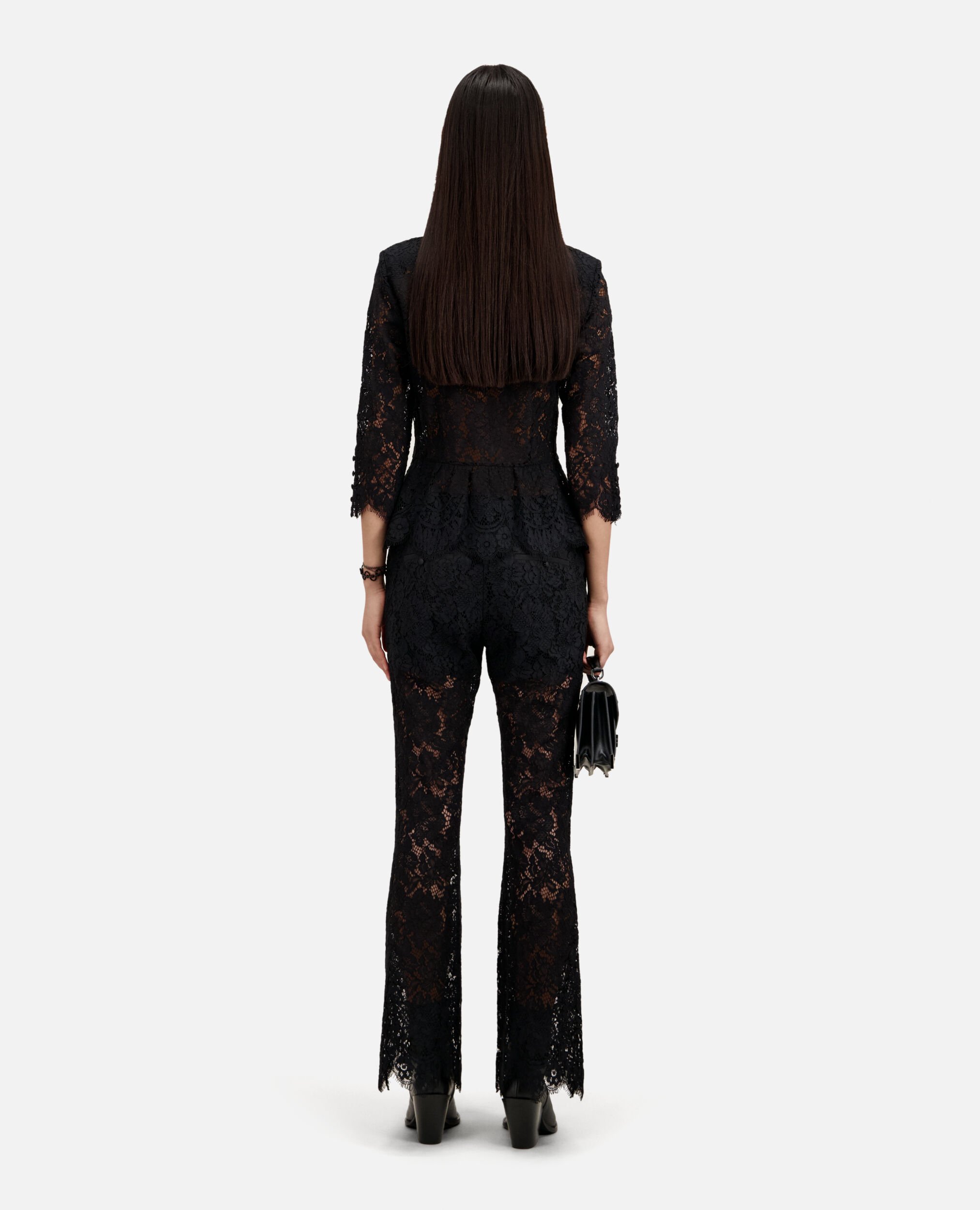 Black lace trousers, BLACK, hi-res image number null