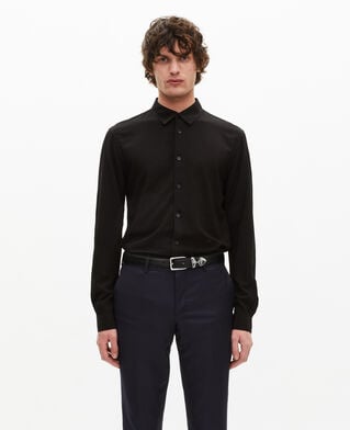 The Kooples HOMME BLACK chemise noire avec broderie