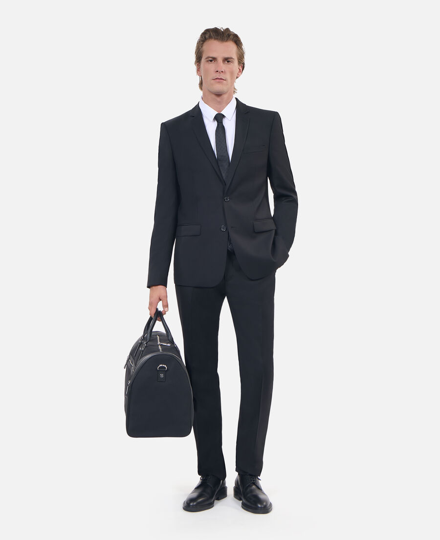 black wool suit jacket