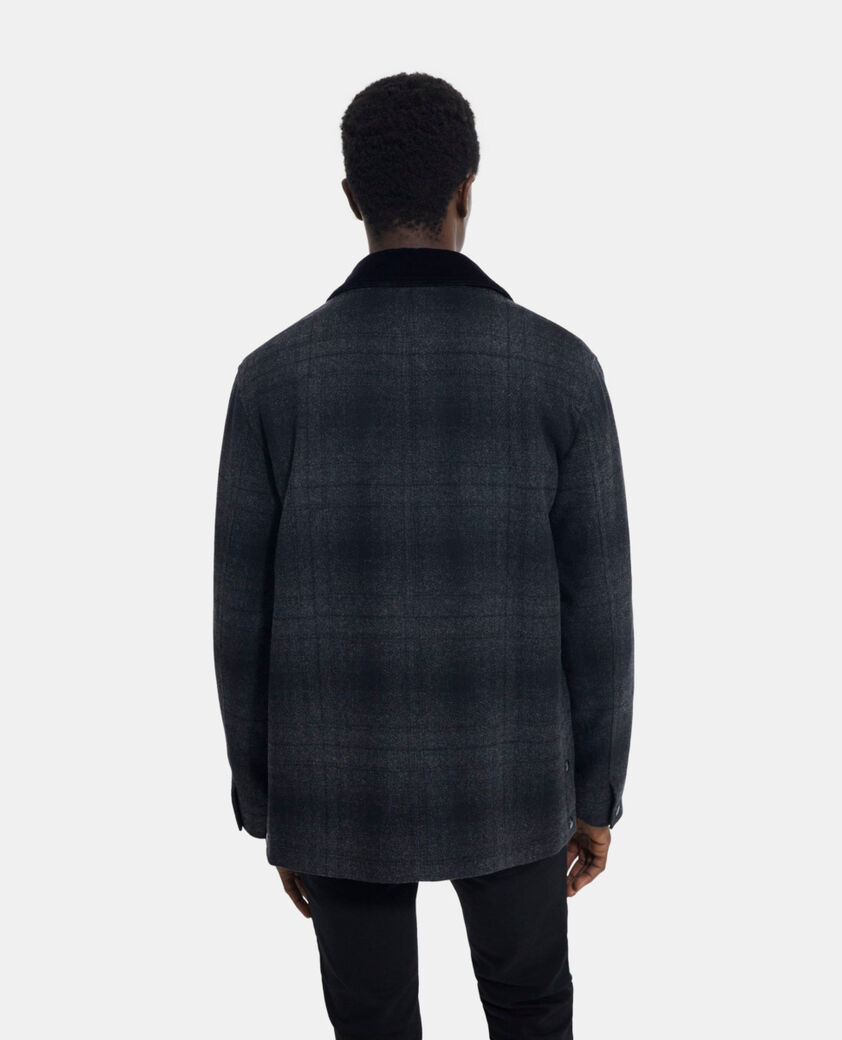 The Kooples HOMME GREY BLACK blouson à carreaux gris