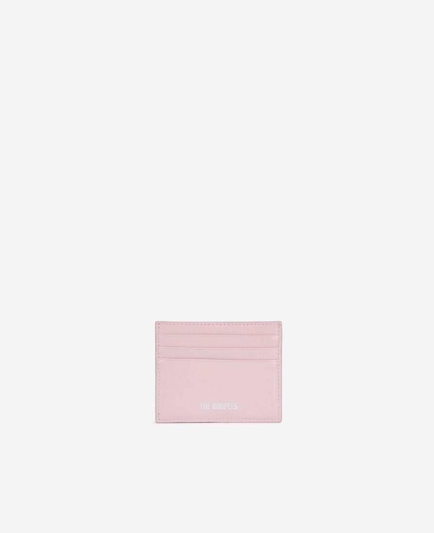 The Kooples MUJER PINK tarjetero de piel rosa amelia