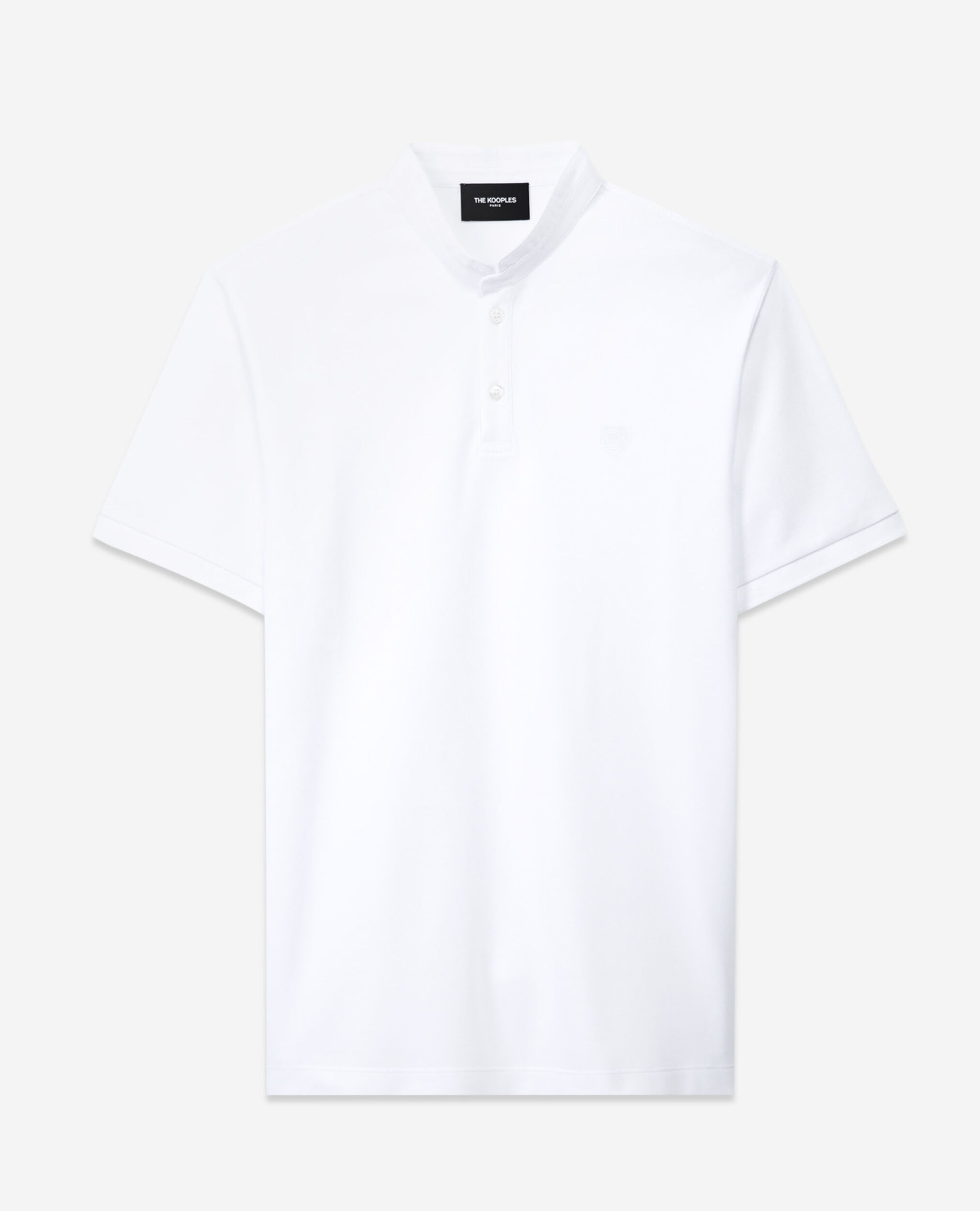 Classic polo with officer collar, WHITE, hi-res image number null