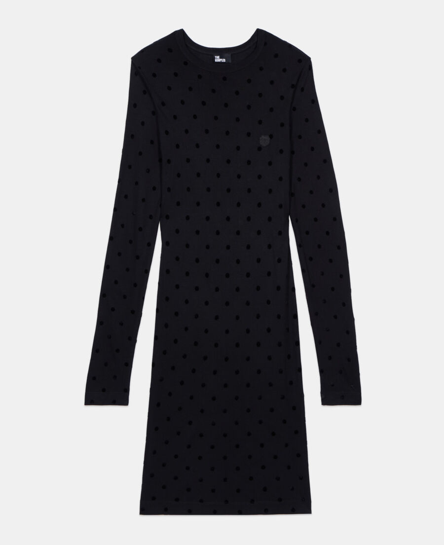 The Kooples F BLACK black short jersey dress