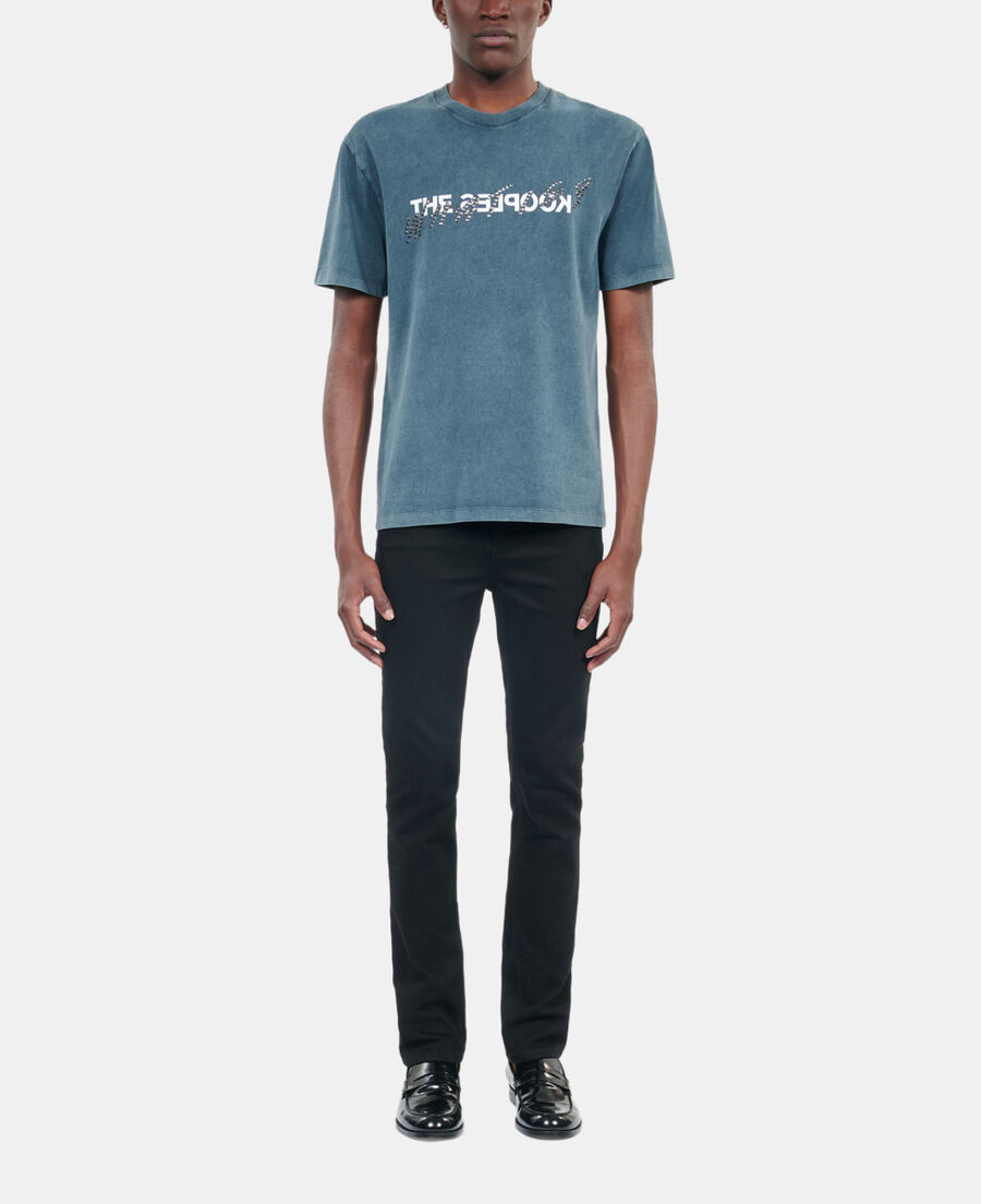 The Kooples HOMME DARK BLUE t-shirt what is avec clous bleu