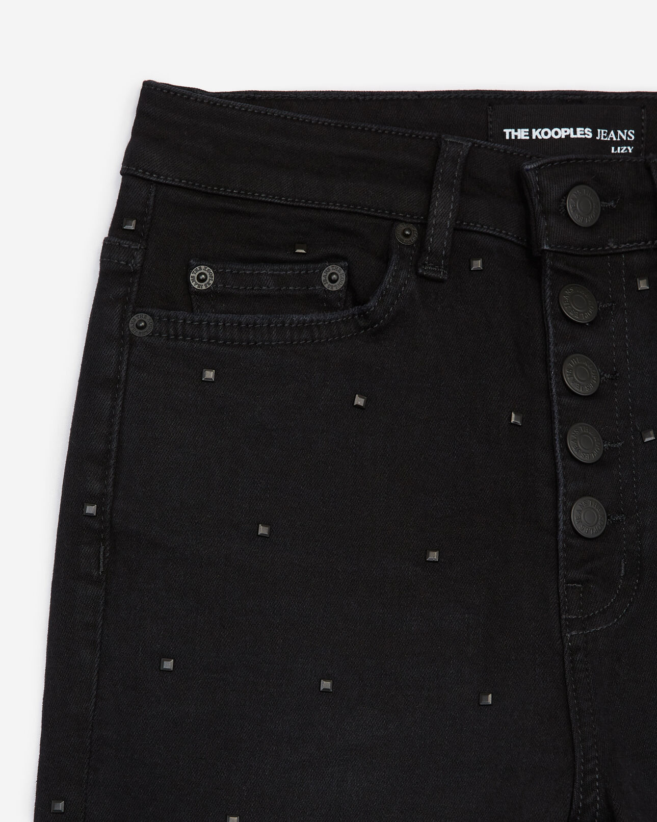 The Kooples WOMEN BLACK black jeans with studs