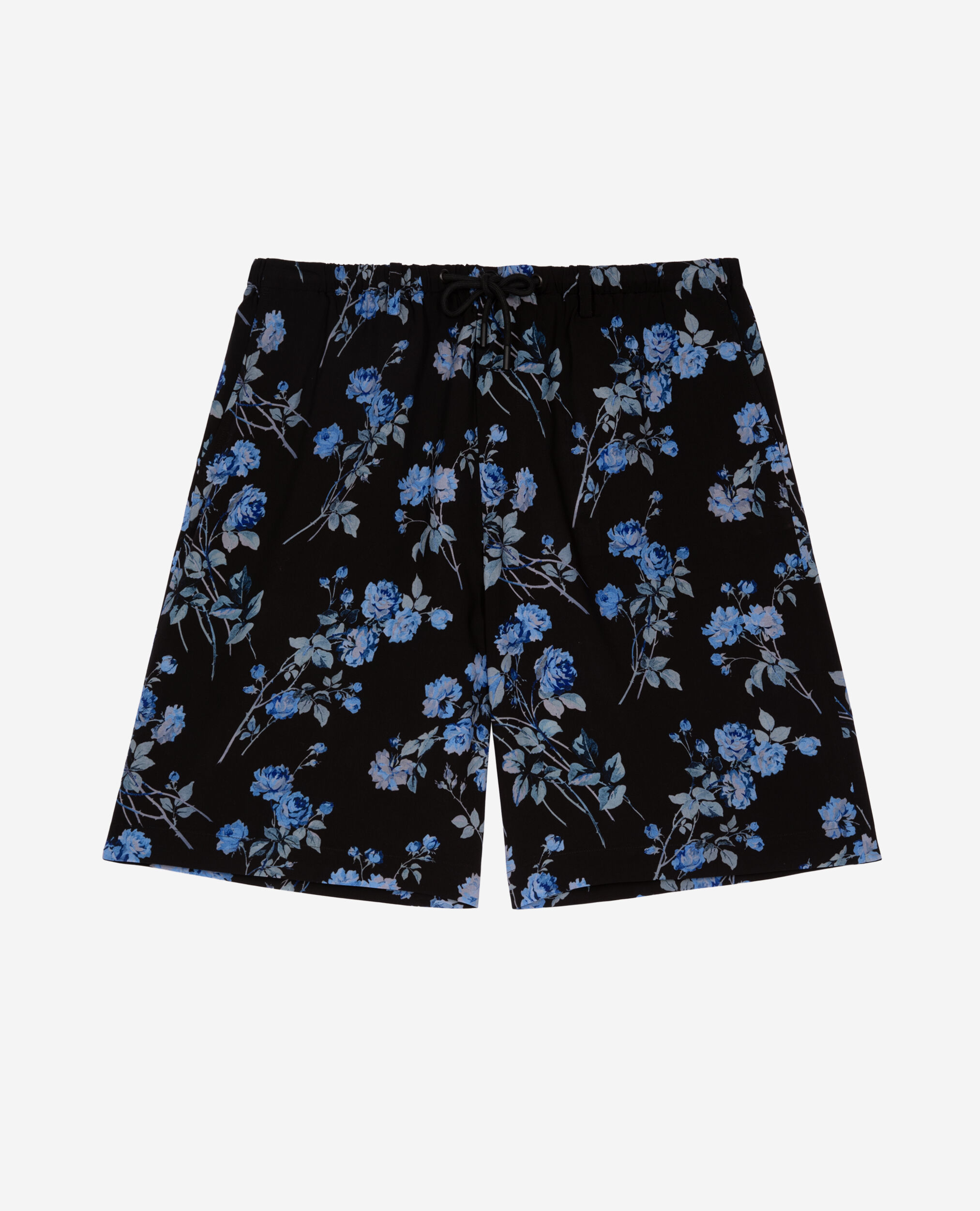 'Neon roses' print Bermuda shorts, BLACK BLUE, hi-res image number null
