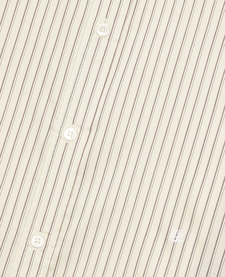 The Kooples MEN WHITE ecru striped shirt