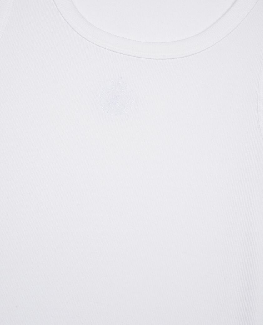 The Kooples HERREN WHITE tanktop mit stickerei wappen wei&szlig;