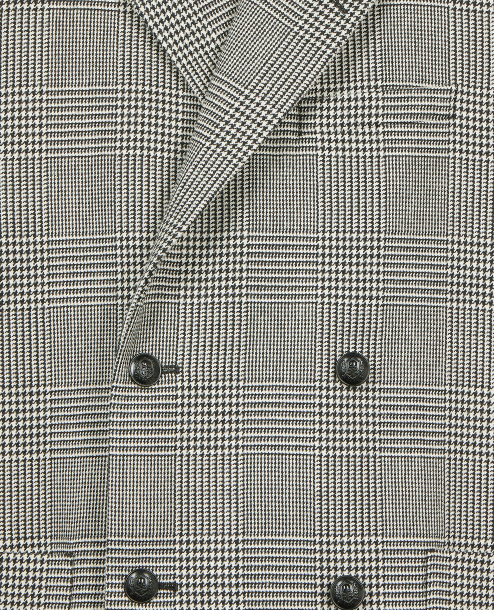 Black and white houndstooth wool suit jacket, BLACK WHITE, hi-res image number null