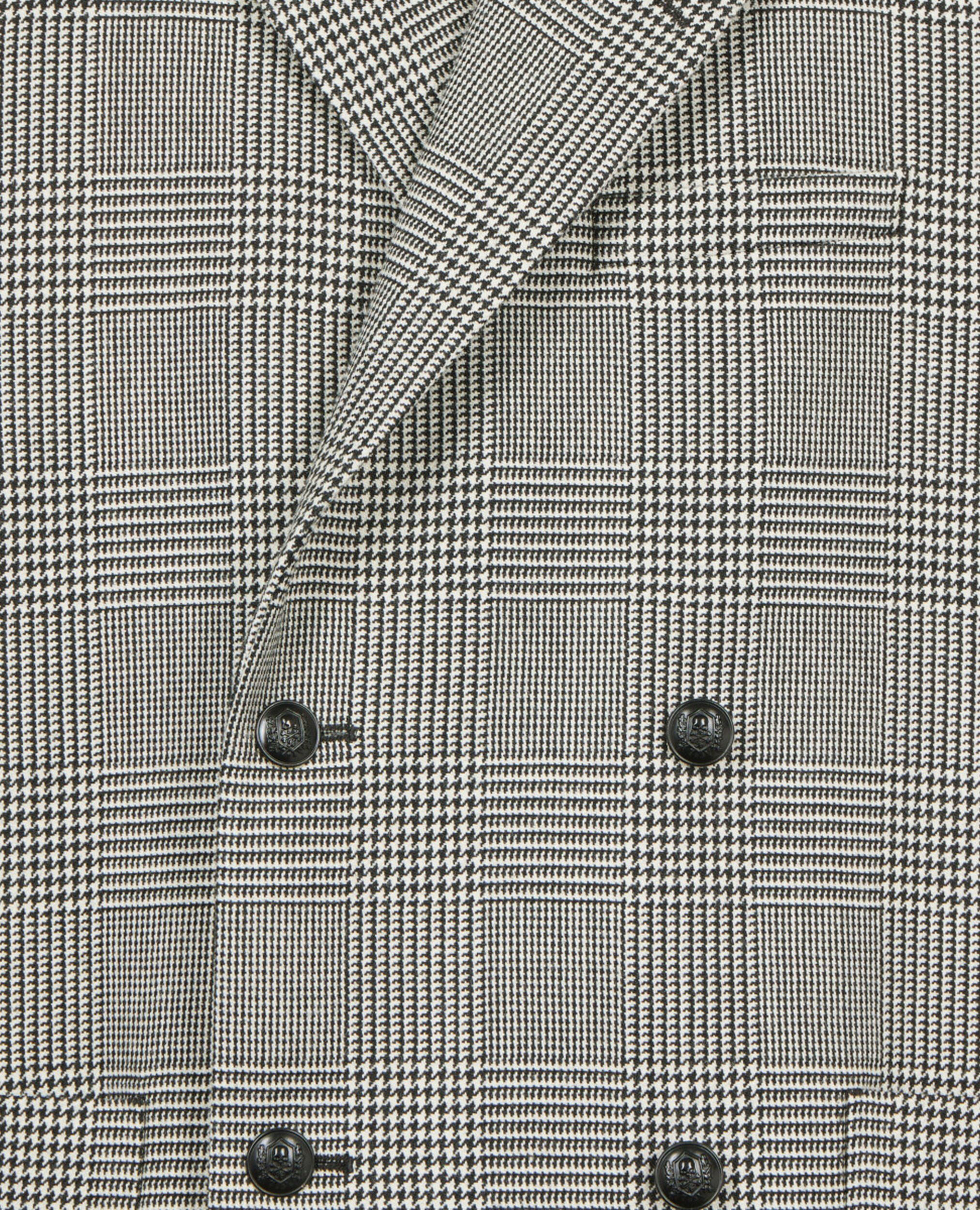Black and white houndstooth wool suit jacket, BLACK WHITE, hi-res image number null
