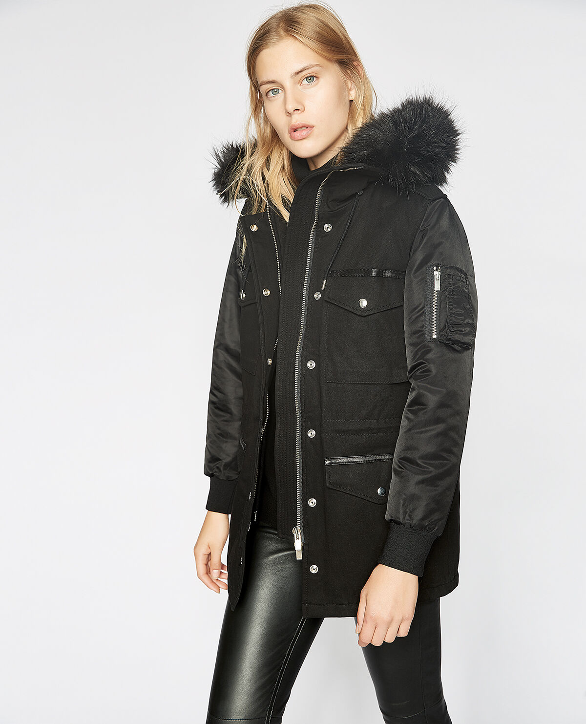 The kooples parka with fur hood new arrivals