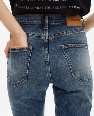 The Kooples FEMME USED RAPIECE jean slim bleu d&eacute;lav&eacute;