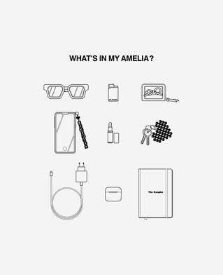 The Kooples DAMEN BROWN amelia tasche mit nieten aus braunem crackleder