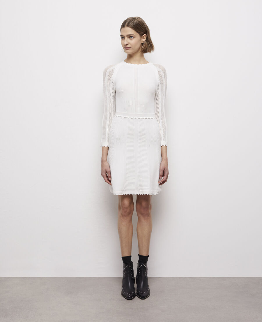 short white knit dress