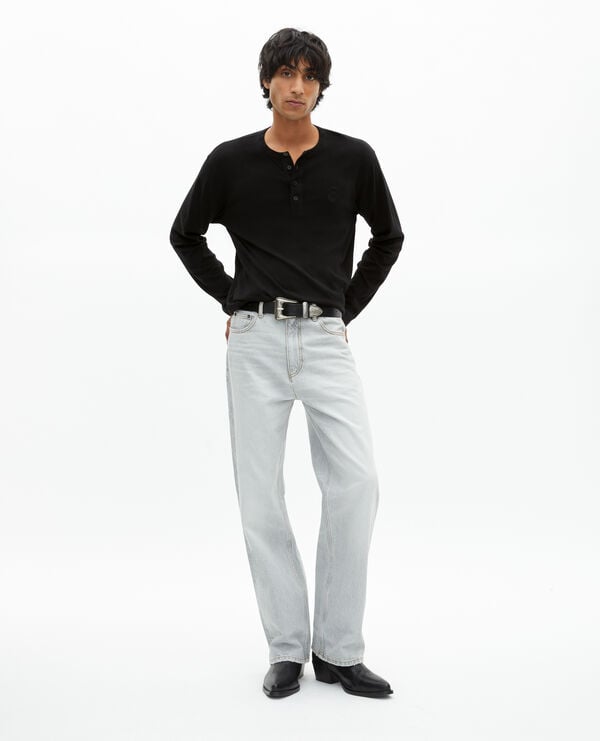 The Kooples MEN GREY light gray straight jeans