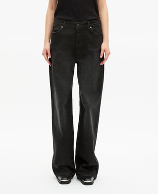 The Kooples FEMME BLACK jean large noir