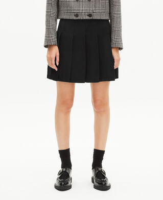 The Kooples FEMME NAVY jupe courte en maille noire