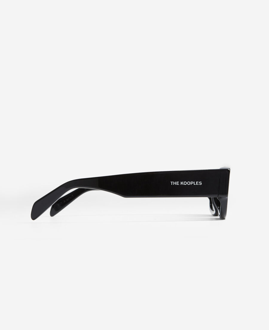 black wide temple sunglasses