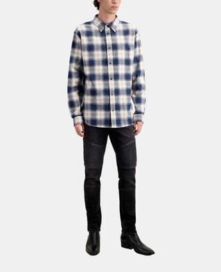 The Kooples HOMME GREEN / NAVY / WHITE surchemise à carreaux bleus et verts
