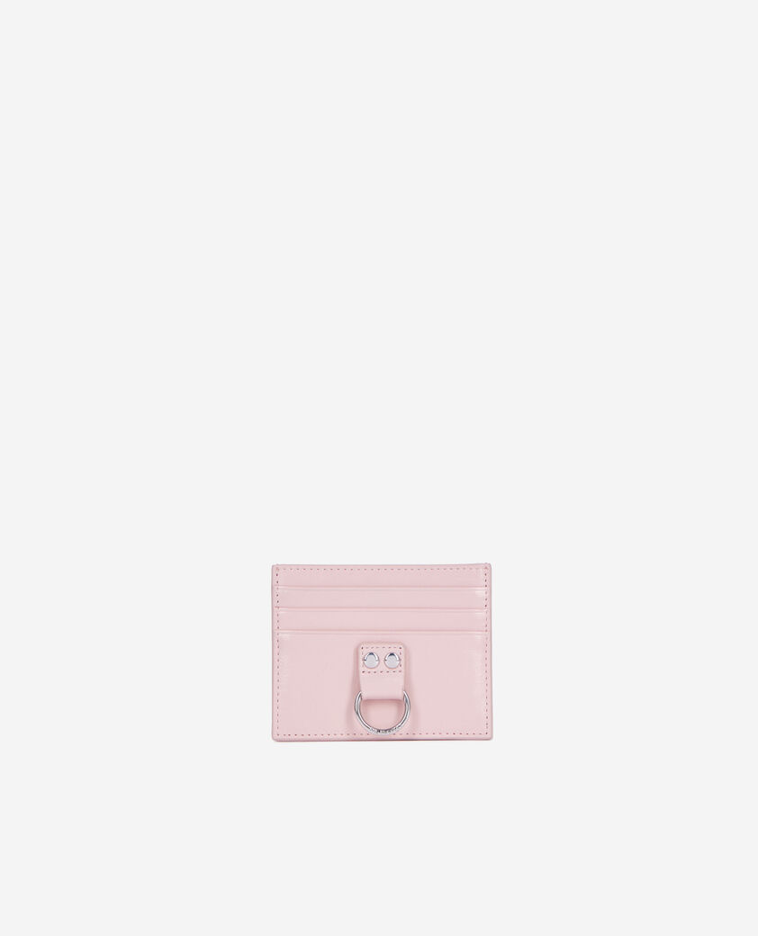 The Kooples F PINK amelia pink leather card case