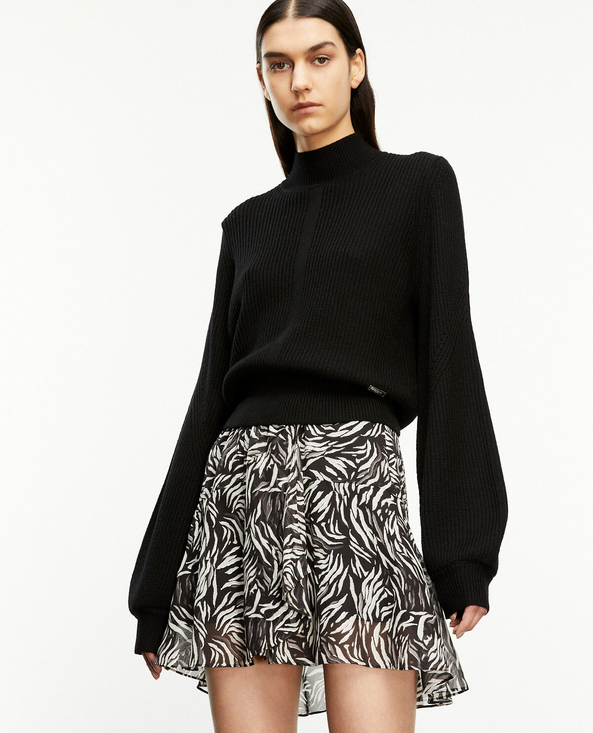 Merino wool black sweater online