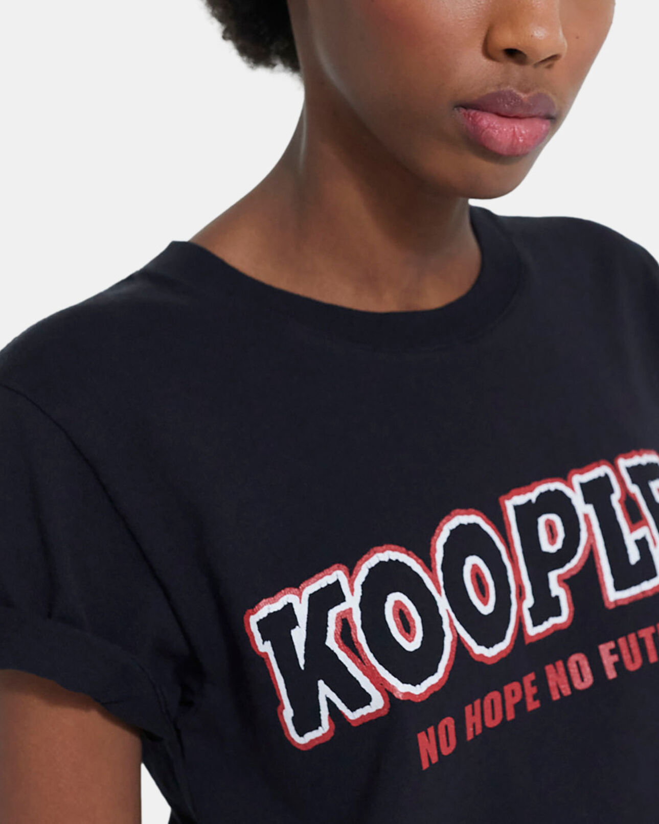 The Kooples FEMME BLACK t-shirt sérigraphié noir