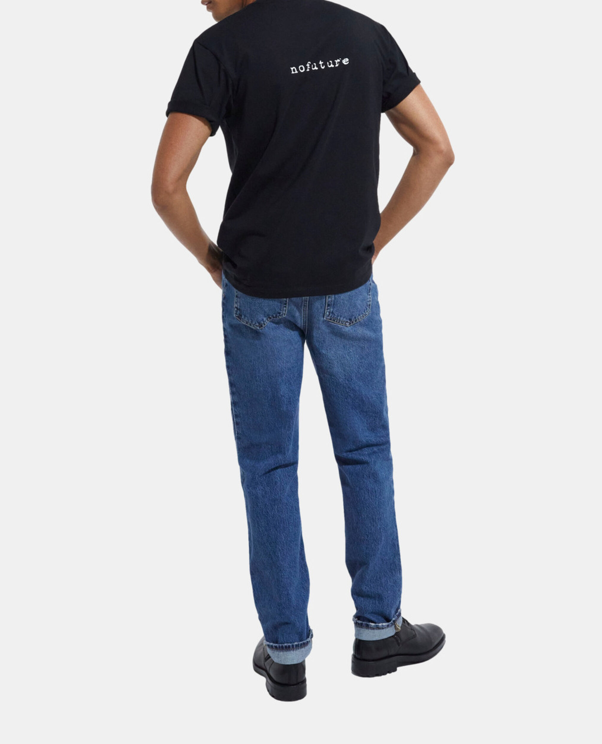 Black #nokooplesnofuture logo T-shirt, BLACK, hi-res image number null