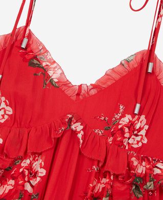 The Kooples WOMEN RED / GREEN red floral print short dress