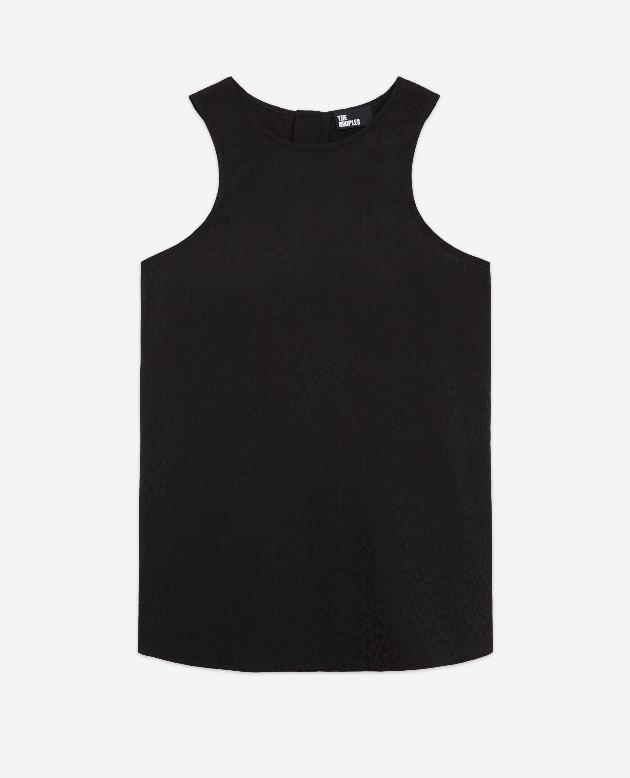 Black leopard print tank top The Kooples US