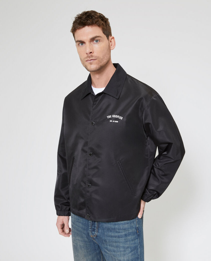 The Kooples HOMME BLACK blouson avec broderie dos noir