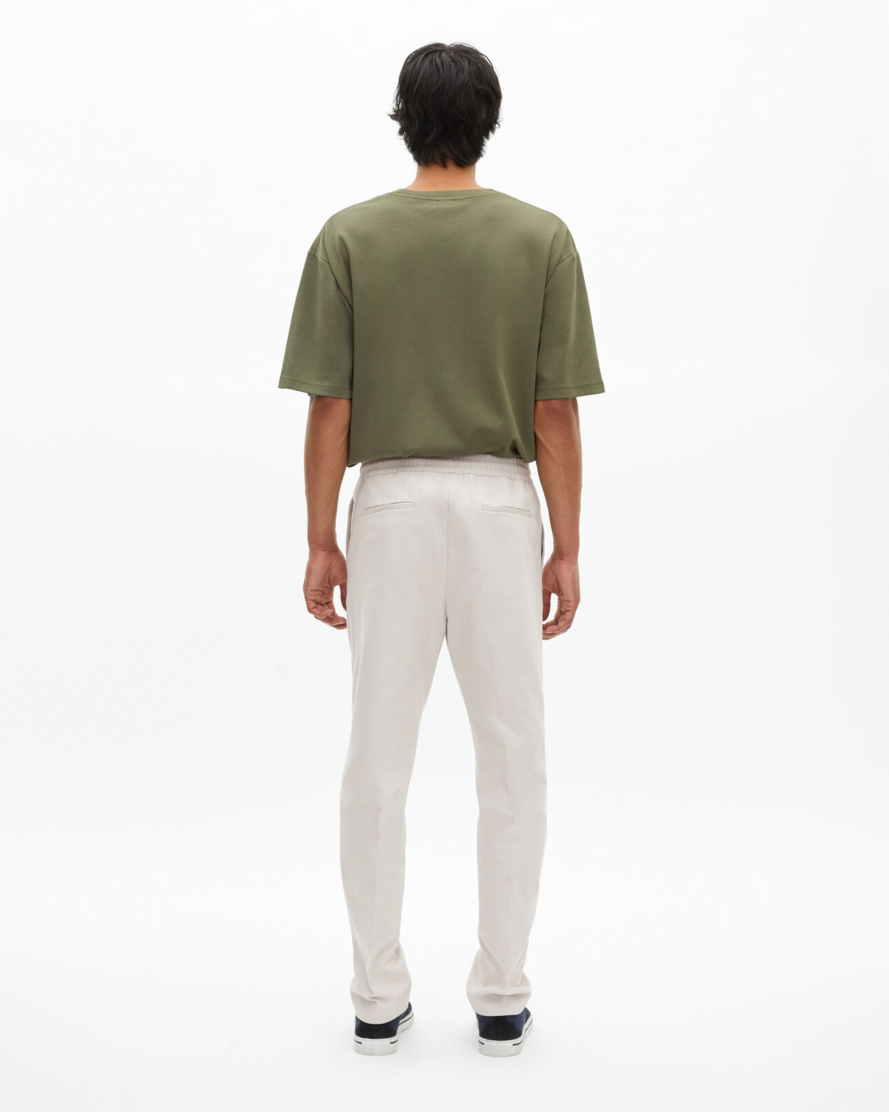 The Kooples MEN LIGHT GREY straight gray cotton pants