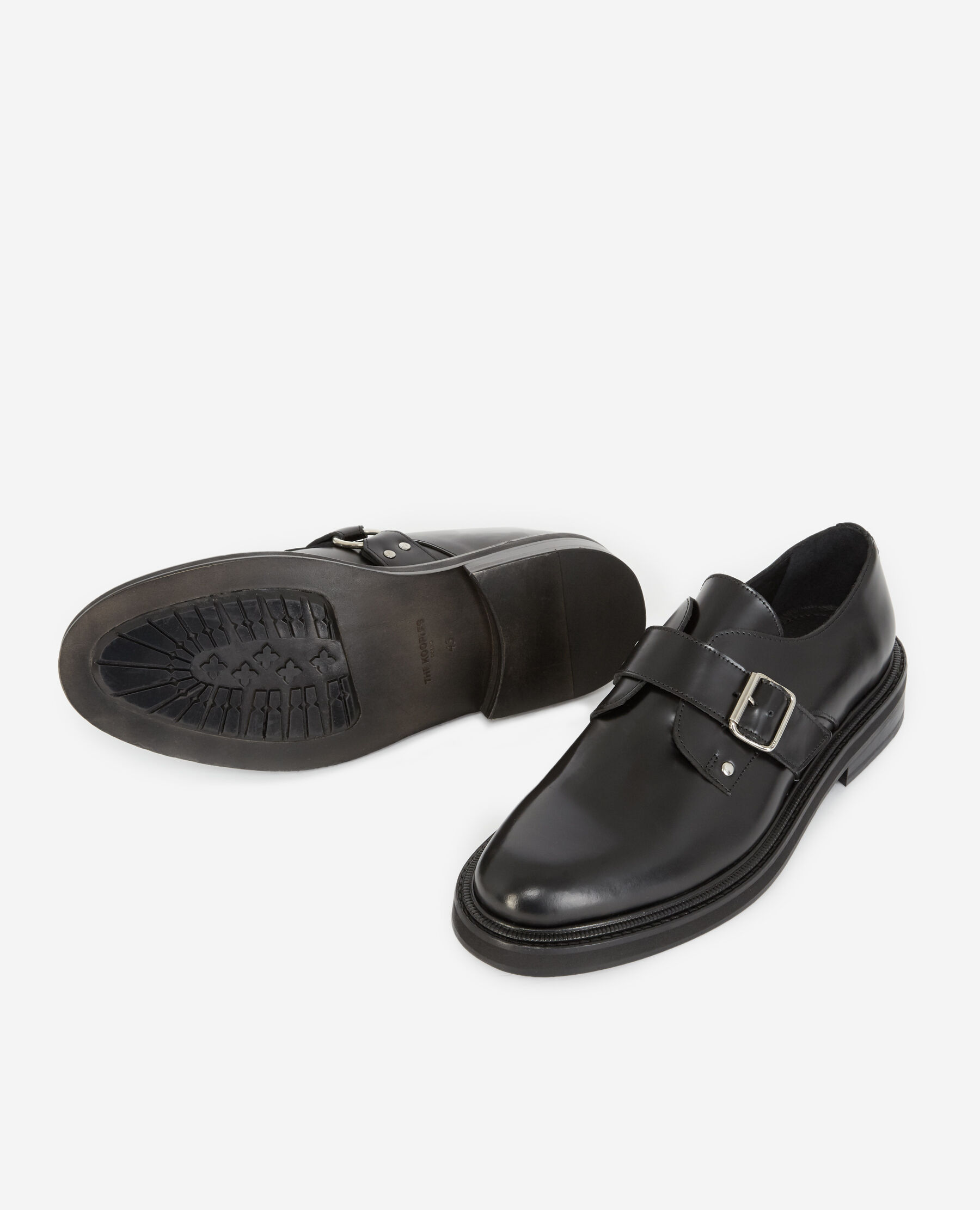 Black shoes in leather with silver buckle The Kooples