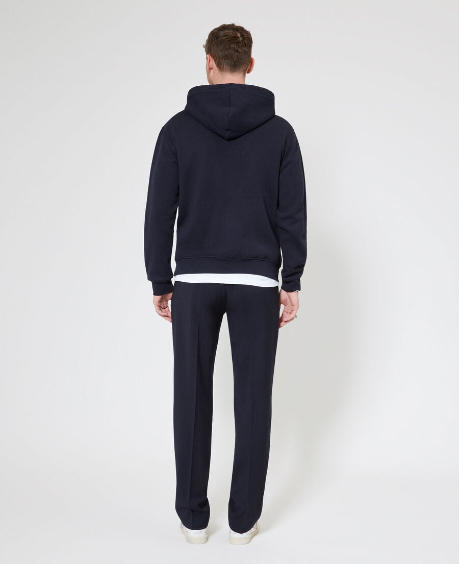 The Kooples HOMME DARK NAVY sweatshirt &agrave; capuche avec logo marine