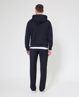 The Kooples HOMME DARK NAVY sweatshirt &agrave; capuche avec logo marine