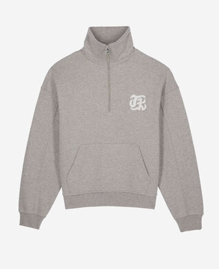 The Kooples H ARDOISE grey sweatshirt with blazon serigraphy
