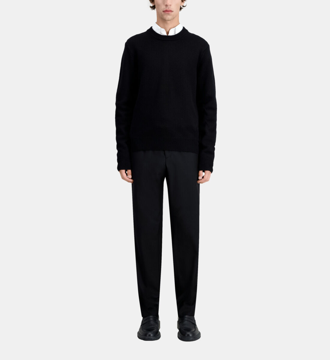 Merino wool black sweater sale