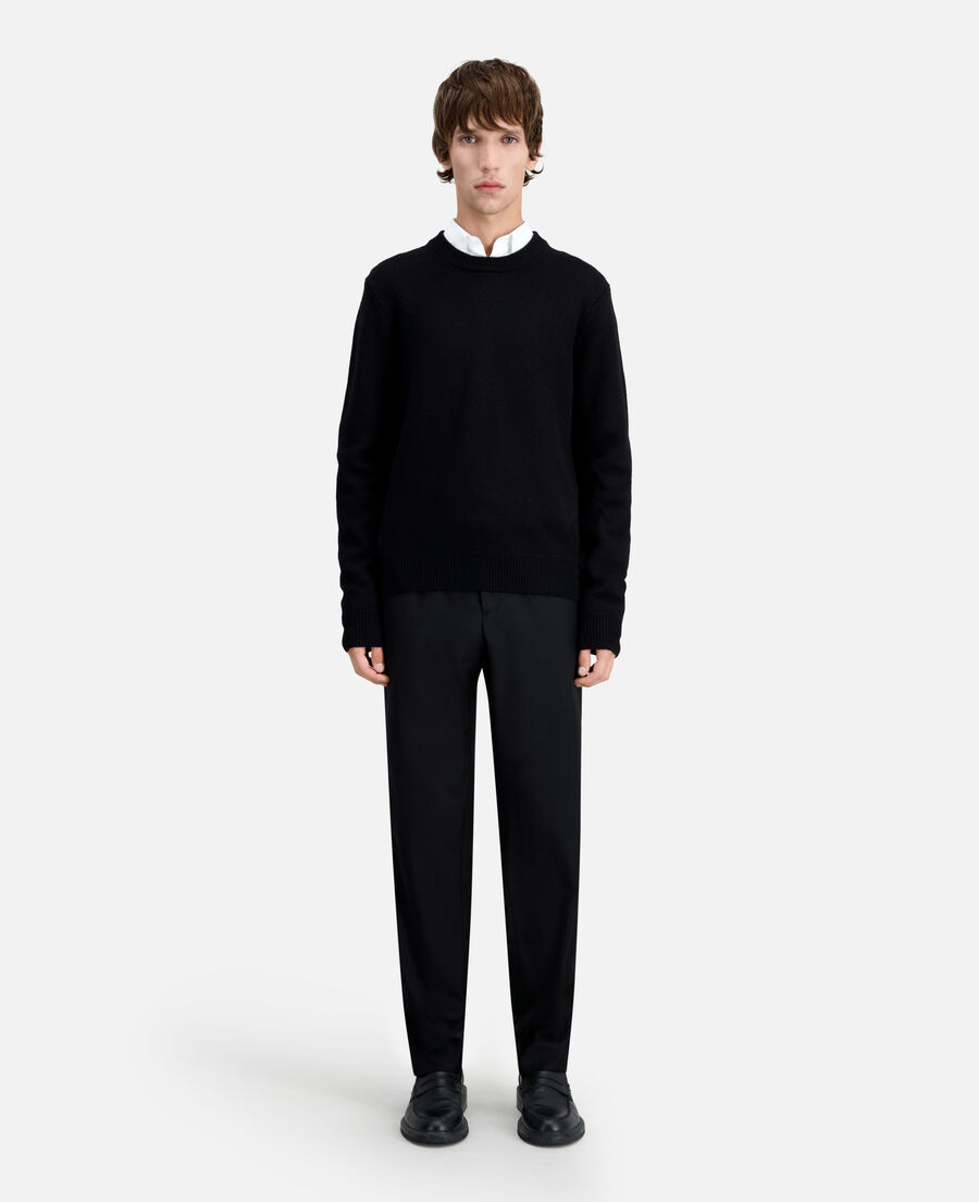 black merino wool sweater