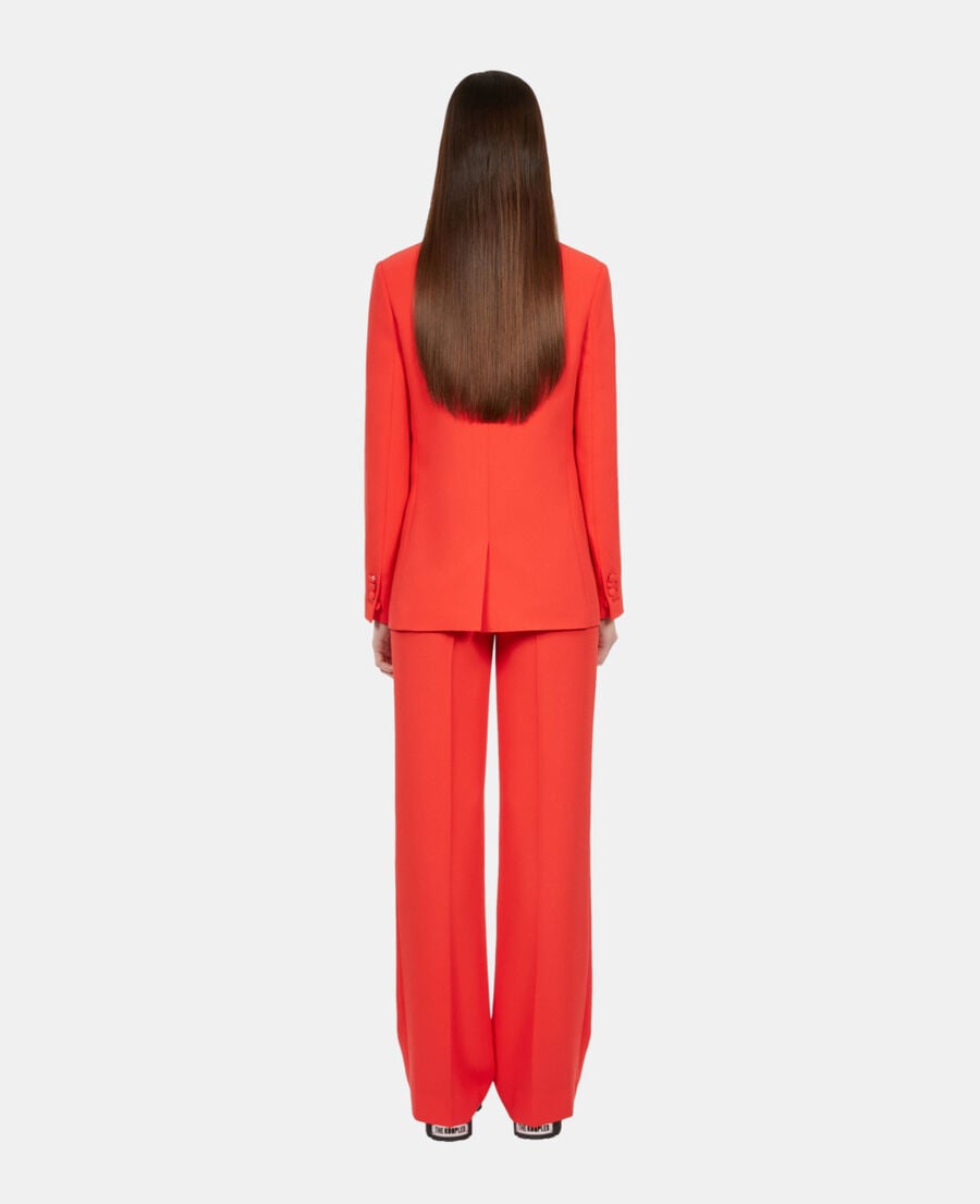 The Kooples FEMME RED veste tailleur en cr&ecirc;pe rouge