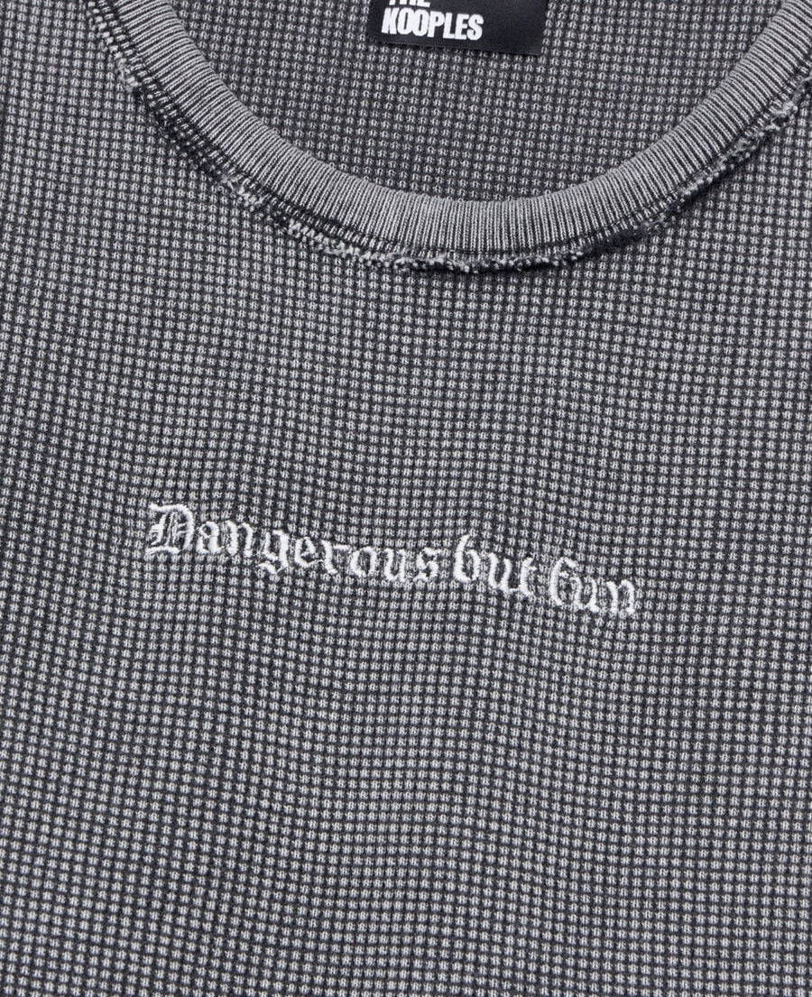 The Kooples FEMME BLACK WASHED d&eacute;bardeur avec s&eacute;rigraphie noir