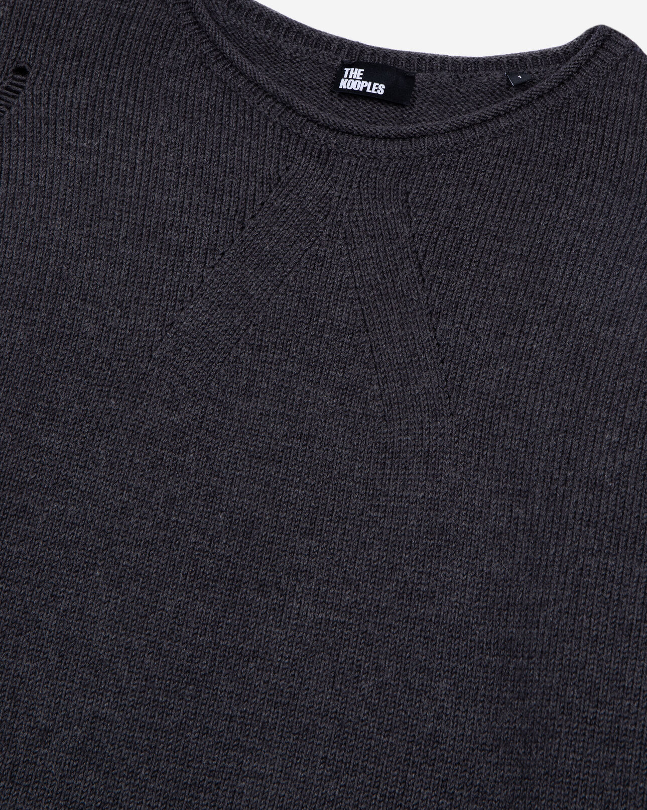 The Kooples WOMEN DARK GREY grey merino wool sweater