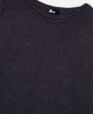 The Kooples WOMEN DARK GREY grey merino wool sweater