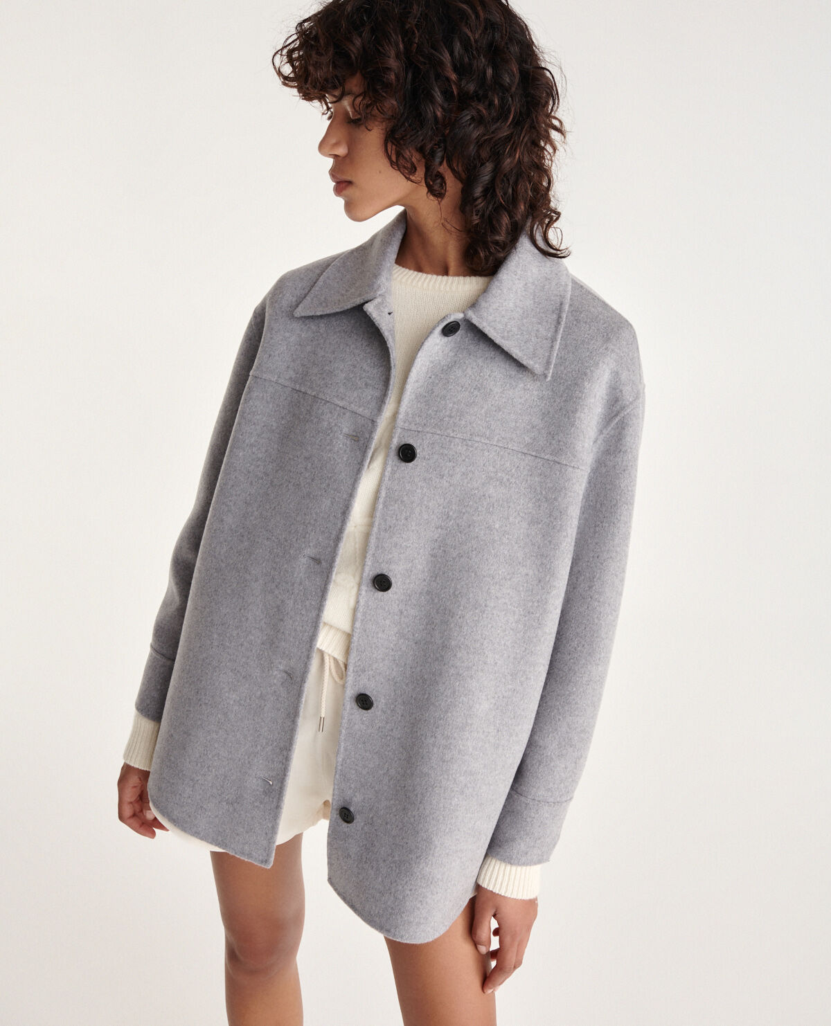 Double faced wool coat store