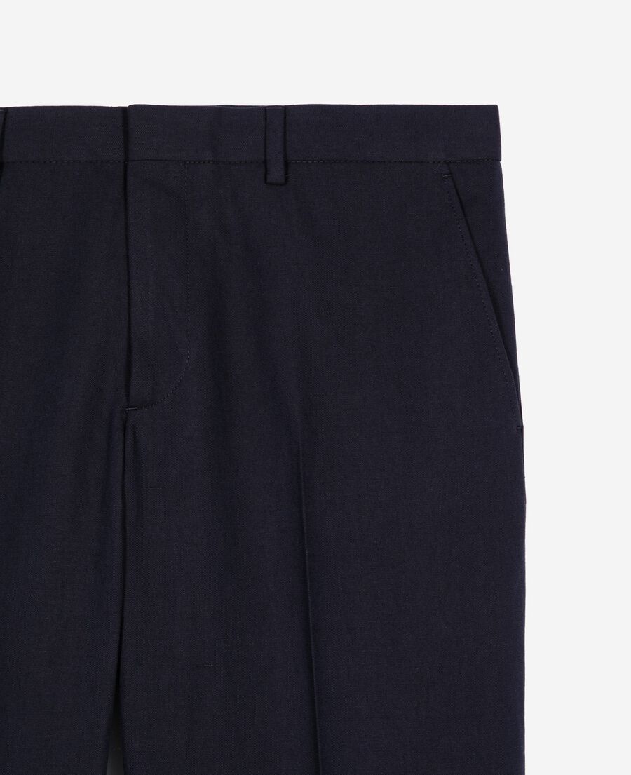 The Kooples HOMME NAVY pantalon de costume droit bleu marine