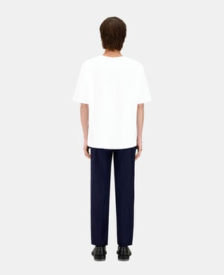 The Kooples H WHITE white t-shirt with chaos eagle serigraphy